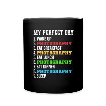 Horaire quotidien pour les photographes Mon parfait - Mug uni - noir - Devant