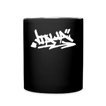 Italia Italien Stadt Graffiti Street Art Handstil - Tasse einfarbig - Schwarz - Vorne
