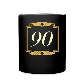 Dicton du 90e anniversaire - Fête des 90 ans - Mug uni - noir - Devant