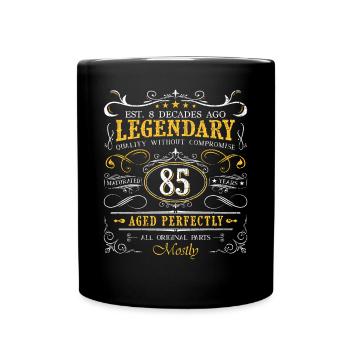 Vintage Légendaire - Vieilli parfaitement 85ème anniversaire - Mug uni - noir - Devant