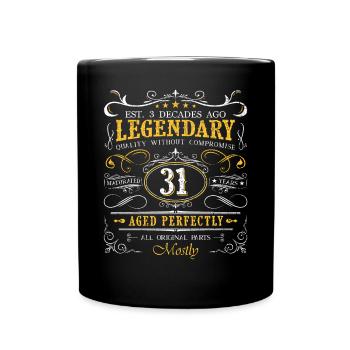 Vintage Légendaire - Vieilli parfaitement 31ème anniversaire - Mug uni - noir - Devant