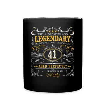 Vintage Légendaire - Vieilli parfaitement 41ème anniversaire - Mug uni - noir - Devant