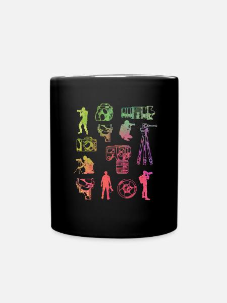 Fotografie-Liebhaber-Ausrüstung - Tasse einfarbig - Schwarz