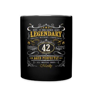 Vintage Légendaire - Vieilli parfaitement 42ème anniversaire - Mug uni - noir - Devant