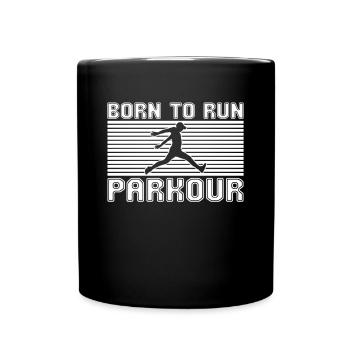 Parkour - Tasse einfarbig - Schwarz - Vorne