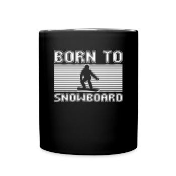 Snowboard - Tasse einfarbig - Schwarz - Vorne
