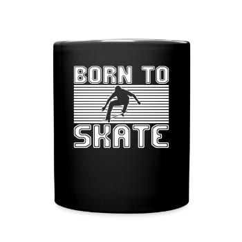 patinage - Mug uni - noir - Devant