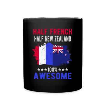 Moitié Français moitié Néo-Zélandais - Mug uni - noir - Devant