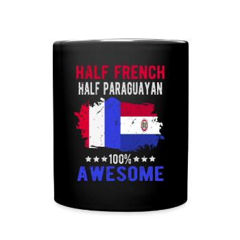 Moitié Français moitié paraguayen - Mug uni - noir - Devant