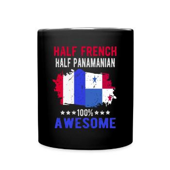Half French Half Panamese - Full Colour Mug - black - Front