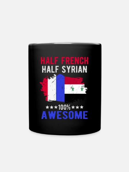 Halb Franzose Halb Syrier - Tasse einfarbig - Schwarz