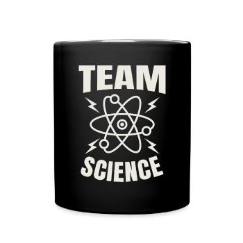 Team Science / Wissenschaft, Lehrer, Forscher - Tasse einfarbig - Schwarz - Vorne