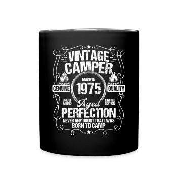1975 Camper Mountains Scout Scouting Camping 1975 - Full Colour Mug - black - Front