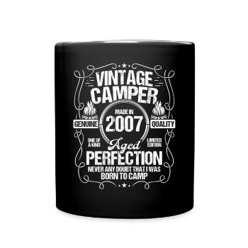 2007 Camper Mountains Scout Scouting Camping 2007 - Full Colour Mug - black - Front