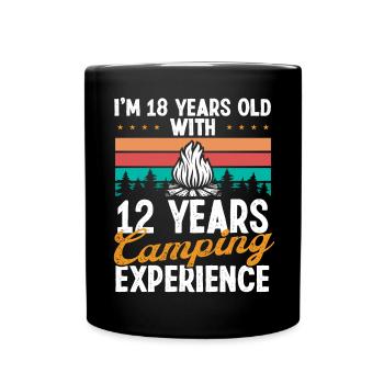 30 Year Old Camper Mountains Camping 30 Birthday - Tasse einfarbig - Schwarz - Vorne
