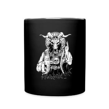 Teufel Baphomet Gothic Hexe Okkult - Tasse einfarbig - Schwarz - Vorne