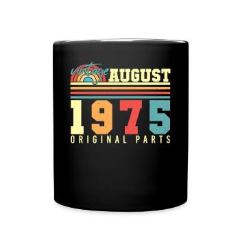 1975 August Vintage - Tasse einfarbig - Schwarz - Vorne