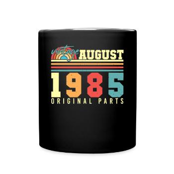 Salutations d’anniversaire pour le mois d’août 1985 - Mug uni - noir - Devant