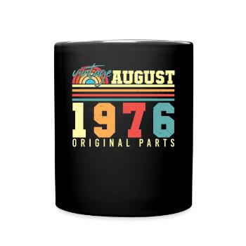 1976 August Vintage - Tasse einfarbig - Schwarz - Vorne