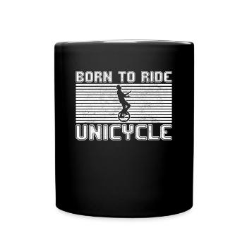 Unicycling - Full Colour Mug - black - Front