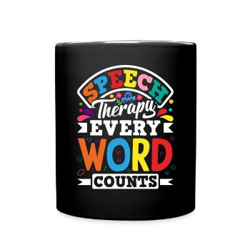 Speech Language Pathologist Speech Therapist - Tasse einfarbig - Schwarz - Vorne
