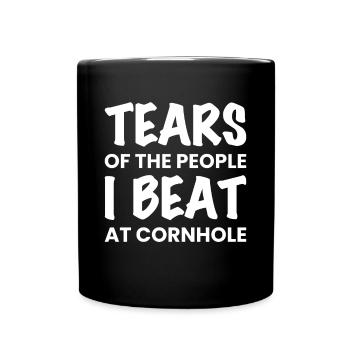 Tears Of The People I Beat At Cornhole - Full Colour Mug - black - Front