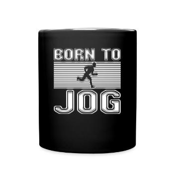 Jogging Running Saying - Full Colour Mug - black - Front