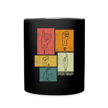 Speech Language Pathologist Speech Therapy ASL - Tasse einfarbig - Schwarz - Vorne
