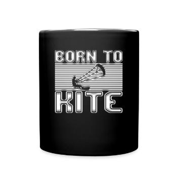 Kite Surfing - Full Colour Mug - black - Front