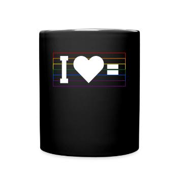 J’aime le cadeau d’officiant LGBT - Mug uni - noir - Devant