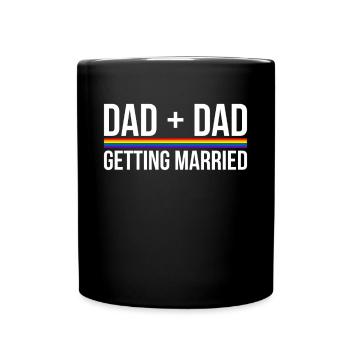 Papa + Papa Se marier Officiant Cadeau De Chemise - Mug uni - noir - Devant