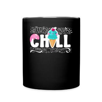 Ice Cream Cone Chill - Tasse einfarbig - Schwarz - Vorne