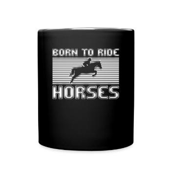 Équitation - Mug uni - noir - Devant
