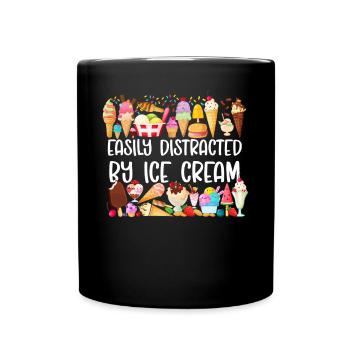 Ice Cream Cone Popsicle Easily - Full Colour Mug - black - Front