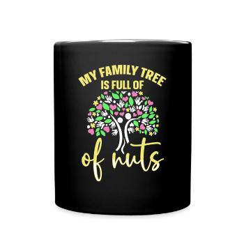 My Family Tree Full Of Nuts Funny Family Tree - Full Colour Mug - black - Front
