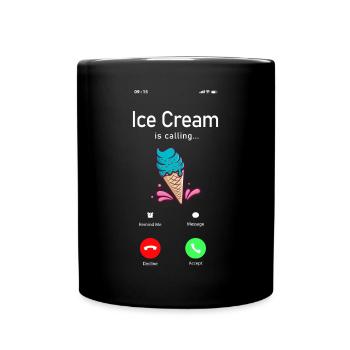 Ice Cream Phone Display Cone Ice - Full Colour Mug - black - Front