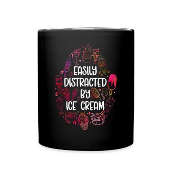Ice Cream Cone Popsicle Easily - Full Colour Mug - black - Front