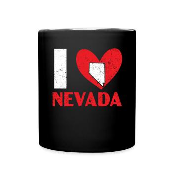 I Love Nevada USA America Nevadians Nevadans - Full Colour Mug - black - Front