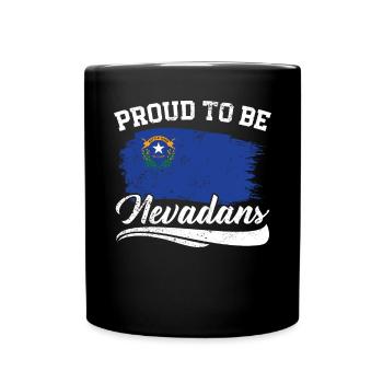 Proud To Be Nevadans USA America I Love Nevada - Full Colour Mug - black - Front