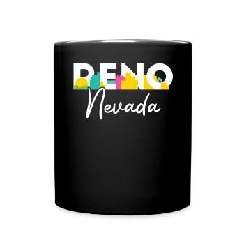 Reno Nevada USA America Nevadians Nevadans - Full Colour Mug - black - Front