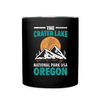 The Crater Lake National Park USA Oregon America - Full Colour Mug - black - Front