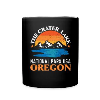 The Crater Lake National Park USA Oregon America - Full Colour Mug - black - Front