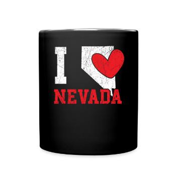 I Love Nevada USA America Nevadians Nevadans - Full Colour Mug - black - Front