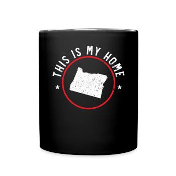 C’est ma maison Oregon USA Amérique Oregoniens - Mug uni - noir - Devant
