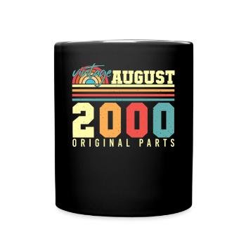 Mois de naissance Août 2000 - Mug uni - noir - Devant