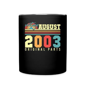 Mois de naissance Août 2003 - Mug uni - noir - Devant