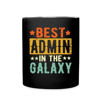 Best Admin ever Admin Geschenk - Tasse einfarbig - Schwarz - Vorne