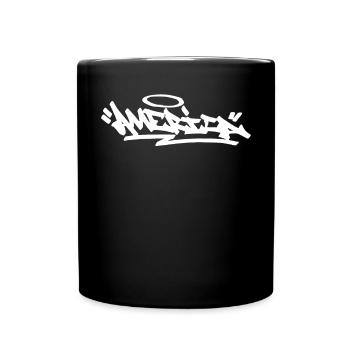 America Graffiti Street Art HandStyle USA Hip Hop - Tasse einfarbig - Schwarz - Vorne
