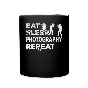 Photography Lovers Eating Sleep Photography - Full Colour Mug - black - Front