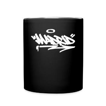 Madrid City Graffiti Street Art Handstil Spanien H - Tasse einfarbig - Schwarz - Vorne